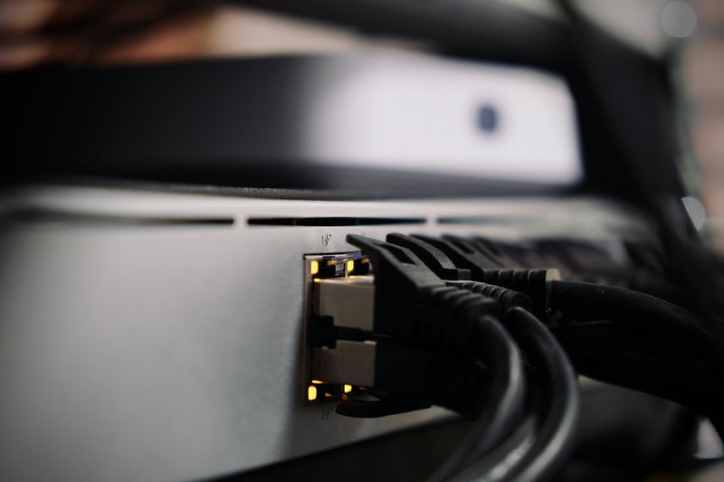 Network cables representing the connectivity infrastructure that discovery agents use to identify and inventory physical servers