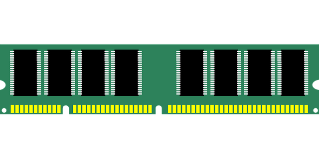 A memory chip representing the lock-free fast path optimization in System V message queues using MSG_BARRIER and READ_ONCE