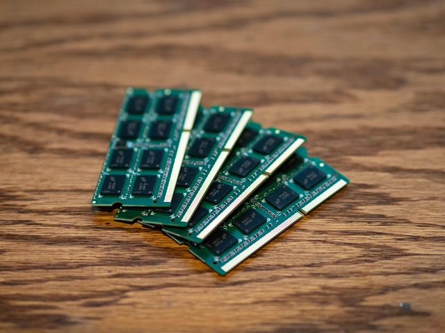 A memory chip representing the four core VFS structures: inode, dentry, file, and super_block that form the Linux virtual filesystem layer