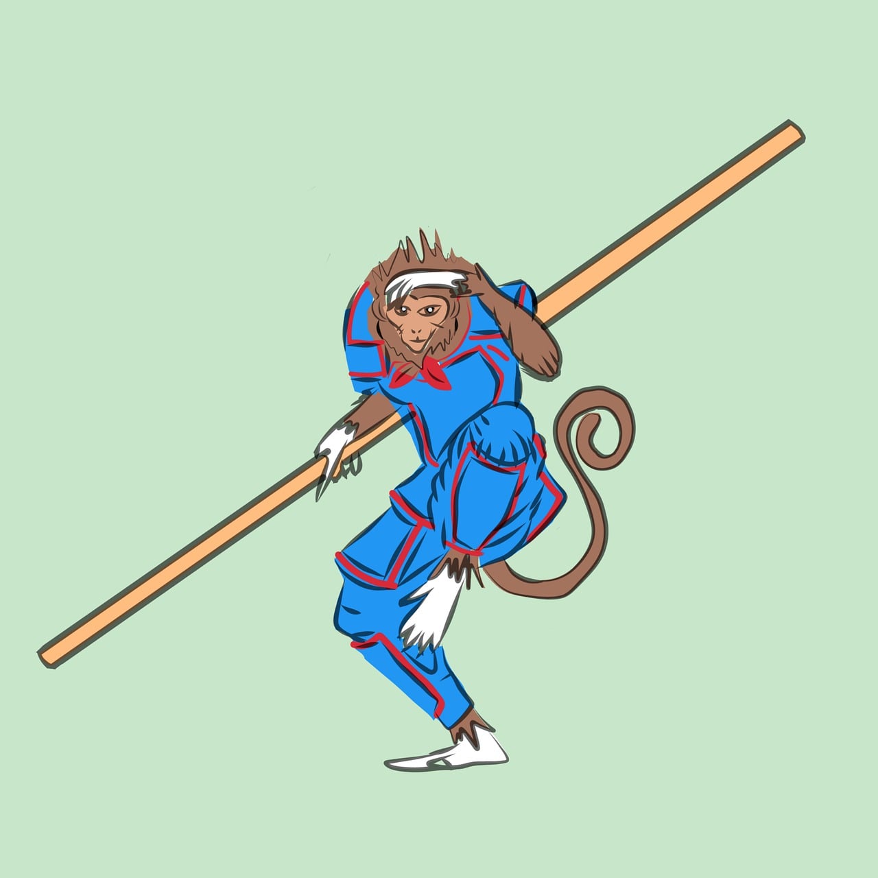 A Monkey King illustration representing Sun Wukong from Journey to the West, the legendary hero of the Chinese epic